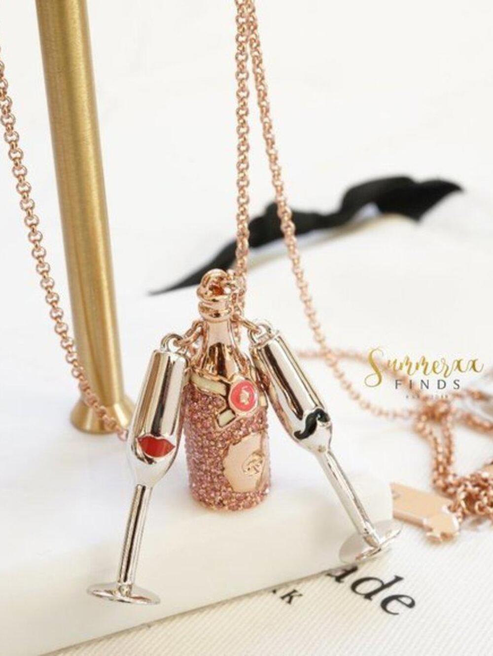 Kate Spade Make Magic Champagne Cluster Pendant Necklace